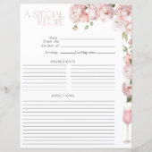 Roze Bloemen Vrijgezellenfeest Recept (Achterkant)