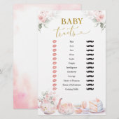 Roze Bloemen Vrijgezellenfeest Tea Party Baby Trai (Voorkant / Achterkant)