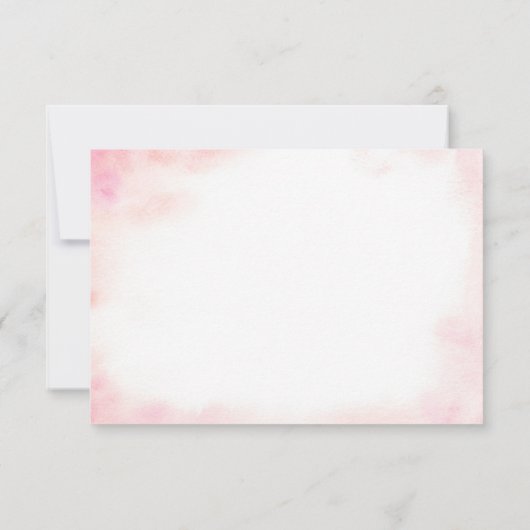 Roze Bloemen Vrijgezellenfeest Tea Party Bedankkaart (Achterkant)