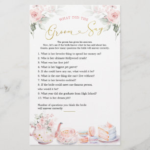 Roze Bloemen Vrijgezellenfeest Tea Party bruidegom