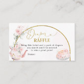 Roze Bloemen Vrijgezellenfeest Tea Party Luier Raf Informatiekaartje (Voorkant)