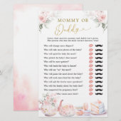 Roze Bloemen Vrijgezellenfeest Tea Party Mama of P (Voorkant / Achterkant)