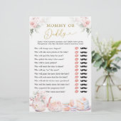 Roze Bloemen Vrijgezellenfeest Tea Party Mama of P (Staand voorkant)