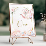Roze Bloemen Vrijgezellenfeest Tea Party Tafelnumm Kaart<br><div class="desc">Roze Bloemen Vrijgezellenfeest Tea Party Tafelnummer</div>