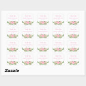 Roze Bloemen Vrijgezellenfeest Vierkante Sticker (Vel)