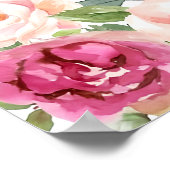 Roze Bloemen Vrijgezellenfeest Welkomstbord, Foam  Poster (Hoek)