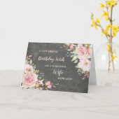 Roze Bloemen Vrouw Verjaardag Kaart (Gele Bloem)