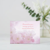 Roze Bloemen Vrouwelijk Gepersonaliseerd Bericht,  Aankondigingskaart (Staand voorkant)