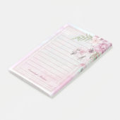 Roze Bloemen Vrouwelijke Mystique Custom Post-it® Notes (Schuin)