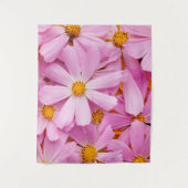 Roze bloemen wandkleed (Voorkant)