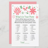 Roze bloemen Wat zit er in je handtas? (Voorkant / Achterkant)