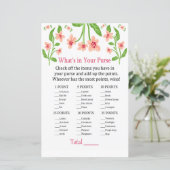 Roze Bloemen Wat zit er in je tas spel (Staand voorkant)