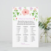 Roze Bloemen Wat zit er in je tas spel (Staand voorkant)