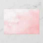 Roze Bloemen Watercolor Trouwdetails Informatiekaartje (Achterkant)