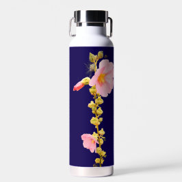 Roze bloemen waterfles