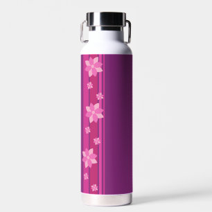 Roze bloemen waterfles