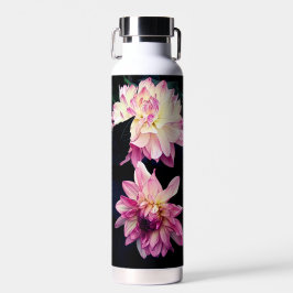 Roze bloemen waterfles