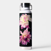 Roze bloemen waterfles (Achterkant)