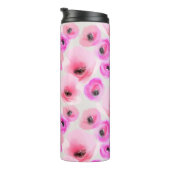 Roze Bloemen Waterverf Digitale Kunst Thermosbeker (Geroteerd rechts)