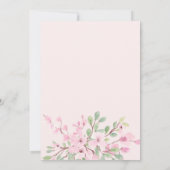 Roze bloemen waterverf goud Eerste Heilige Communi Kaart (Achterkant)