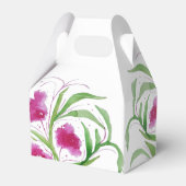 Roze Bloemen Waterverf Handbeschilderd Bedankdoosjes (Achterkant)