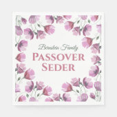 Roze Bloemen Waterverf Pascha Servet (Voorkant)