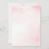 Roze Bloemen Waterverf Quinceañera Kaart (Achterkant)