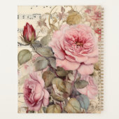 Roze Bloemen Waterverf Rozen Planner (Achterkant)