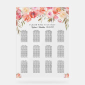 Roze Bloemen Waterverf Trouwstoel Grafiek Acryl Bord (Voorkant)