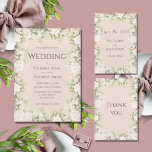 Roze Bloemen Waterverf Vintage bruiloft Kaart<br><div class="desc">Mooie zachte pastel waterverf pioenrozen & andere mooie bloemen werden gebruikt om een bloemig lijst te creëer. Roze coördinerende achtergrond. Deze uitnodiging is gewoon mooi. Perfect voor elk seizoen. 100% klanttevredenheid bij Zazzle.</div>