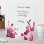 Roze Bloemen Waterverf Vrijgezellenfeest CUSTOM Reclamebord Met Voetstuk (Insitu)