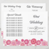  roze bloemen Weddenschap (Voorkant / Achterkant)