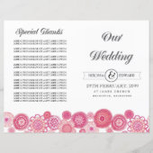  roze bloemen Weddenschap (Voorkant)