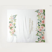 Roze bloemen Weekend Foto Booth Backdrop Wandkleed (Voorkant (horizontaal))