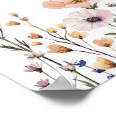 Roze Bloemen Weidebloem Foto Booth Poster – Stofig (Hoek)