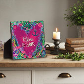 Roze Bloemen weigeren om Anker Inspirivity te zink Fotoplaat