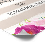 Roze bloemen Welkom Poster afdrukken (Hoek)