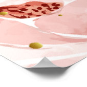 Roze Bloemen Welkomstdoop Poster (Hoek)