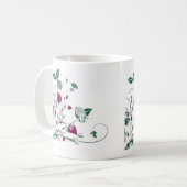 Roze Bloemen Werveling Mok (Voorkant links)