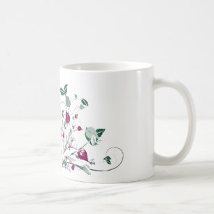 Roze Bloemen Werveling Mok