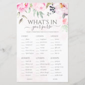 Roze Bloemen Whats in uw portemonnee Vrijgezellenf (Voorkant)