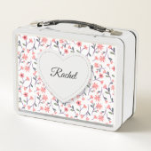 Roze bloemen White Heart Girly School (Achterkant)