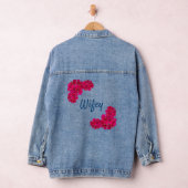 Roze Bloemen Wifey Denim Jacket (Hangar)