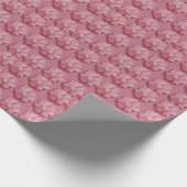 Roze bloemen wikkelen papier Roll (Hoek)