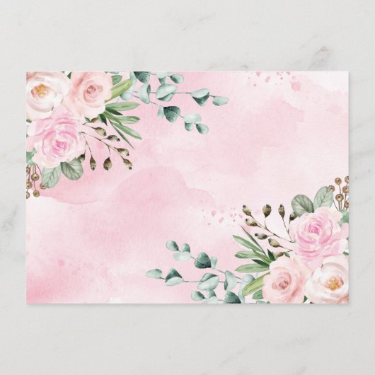 Roze Bloemen Wild Oerwoud Safari Boeken voor Baby  Informatiekaartje (Achterkant)