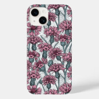 Roze bloemen, wilde bloemen op wit