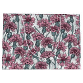 Roze bloemen, wilde bloemen op wit groot cadeauzakje (Achterkant)