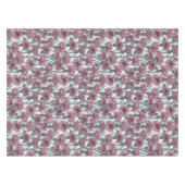 Roze bloemen, wilde bloemen op wit tafelkleed (Voorkant (Horizontaal))