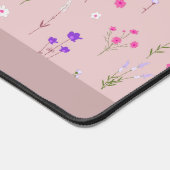 Roze Bloemen Wildflower Patroon Trendy Leraar Bureaumat (Hoek)