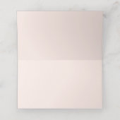 Roze bloemen. Wine Glass. Elegante rozen bruiloft Plaatskaartje (Binnenkant ongevouwen)